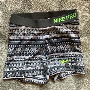 Patterned Nike Pro Spandex